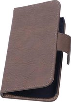 Bark Bookstyle Wallet Case Hoesjes voor HTC One E8 Bruin