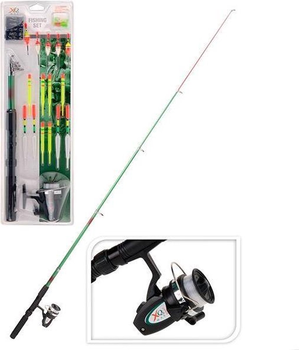 XQ Max Fish Set - Complete Werphengelset - 165 cm - Incl. Dobbers en Accessoires