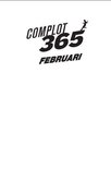 Boekomslag: Titel 'COMPLOT 365 FEBRUARI' met een springend figuurtje.
