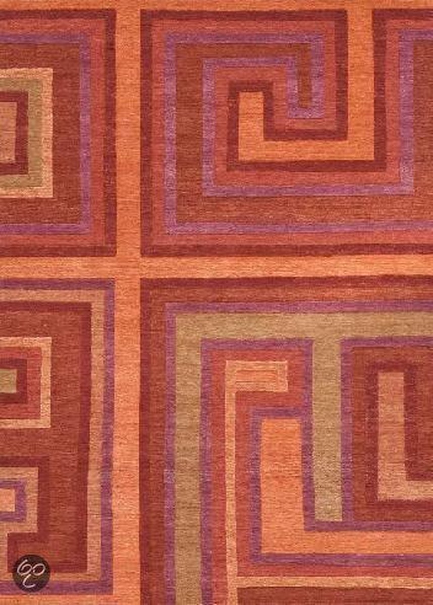 LIGNE PURE Lucid Vloerkleed/tapijt - Multi Oranje - 60x120