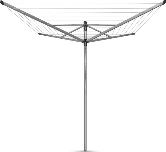 Brabantia Lift-O-Matic Droogmolen met Grondanker - 40 m - Metallic Grey