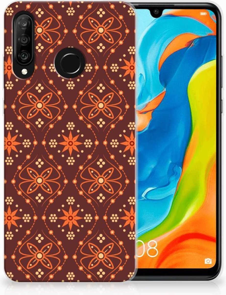 Huawei P30 Lite TPU bumper Batik Brown