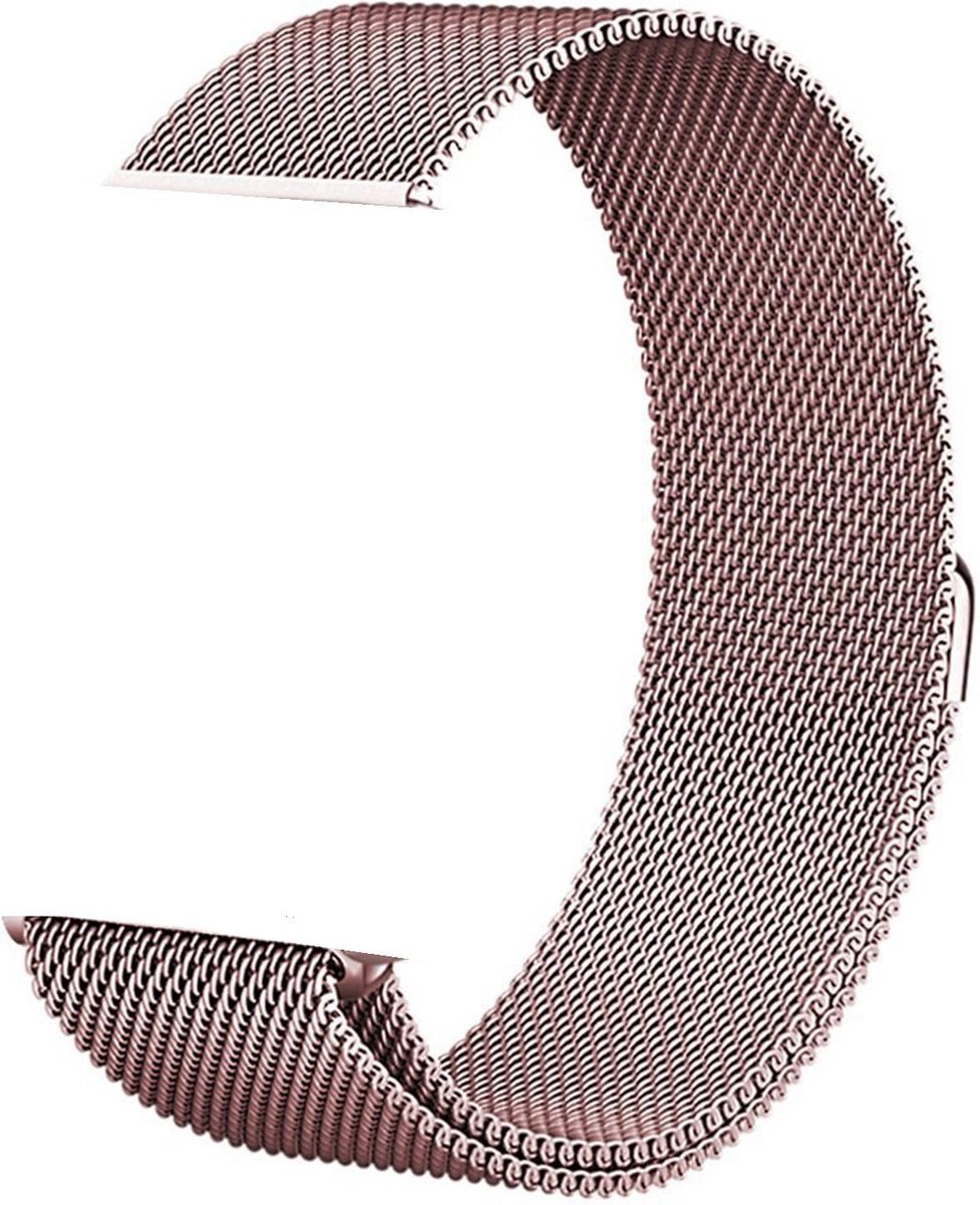 Bandje geschikt voor Fitbit Versa - Roségoud Milanese Band