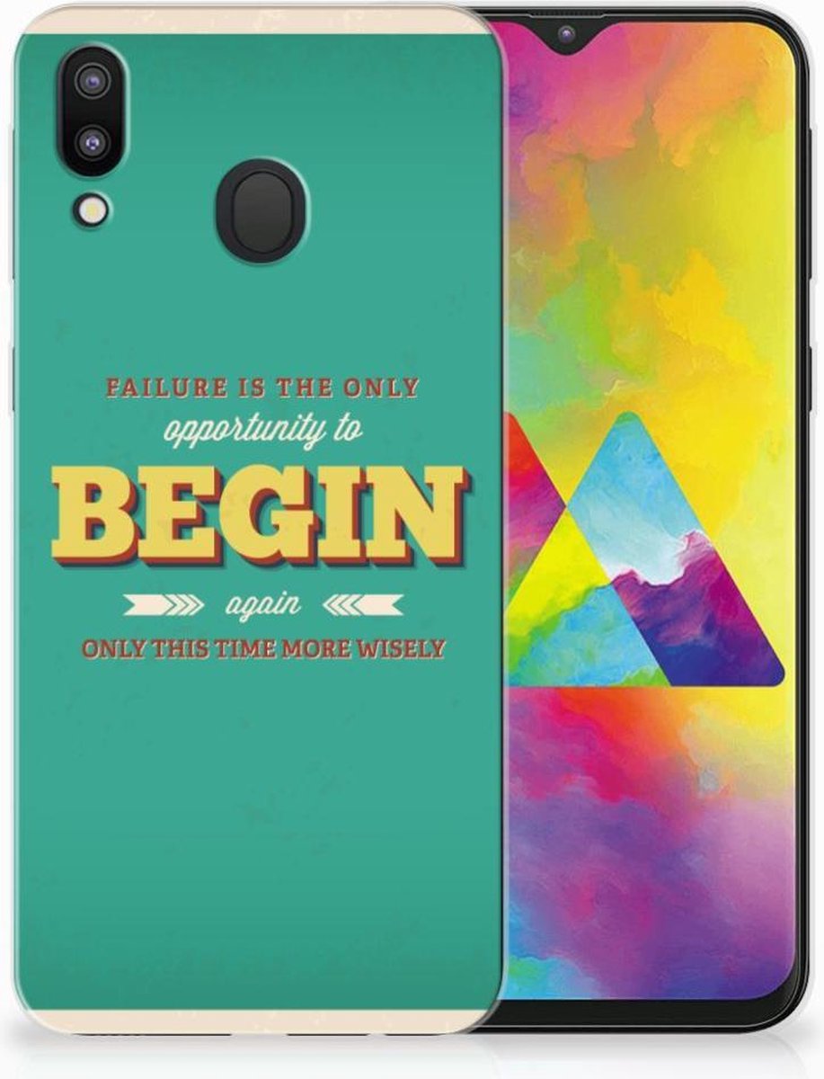 Samsung Galaxy M20 (Power) Siliconen hoesje met naam Quote Begin