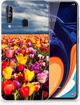 Back Case Geschikt voor Samsung A60 TPU Siliconen Hoesje Tulpen