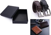 Combi-Pack Twee Riemen Bruin & Zwart Magic Wallet Pasjeshouder Portemonnee Cognac Deal 3