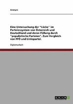 Eine Untersuchung Der Lucke Im Parteiensystem Von Osterreich Und Deutschland Und Deren Fullung Durch Populistische Parteien. Zum Vergleich Von Fpo