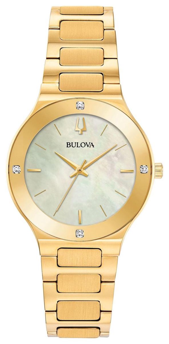 Bulova Modern 97R102 Horloge - Staal - Goudkleurig - Ø 32 mm