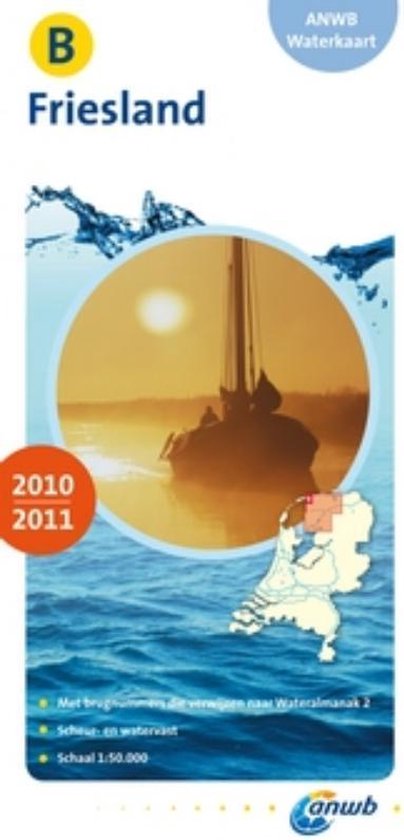 Cover van het boek 'ANWB Waterkaart B Friesland 2010/2011' van  ANWB