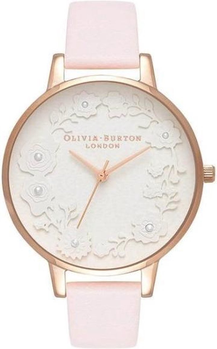 Olivia Burton Dames Horloge OB16AR01 Artisan Dial Pink-Rose Leather
