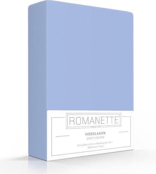 Luxe Katoen Hoeslaken Blauw | 160x220 | Ademend En Verkoelend | Uitstekende pasvorm