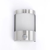 QAZQA mira - Moderne Buitenlamp met Bewegingsmelder | Bewegingssensor | sensor voor buiten - 1 lichts - D 100 mm - Staal - Buitenverlichting