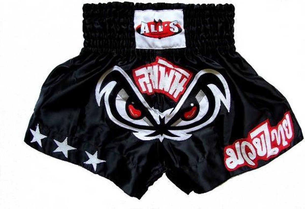 Ali’s Fightgear TTBA-15 - Kickboks broekje met witte sterren maat S kinderen