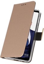 Booktype Telefoonhoesjes - Bookcase Hoesje - Wallet Case -  Geschikt voor Huawei Note 10 - Goud