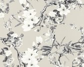 BLOEMEN EN VOGELS BEHANG | Botanisch & Dieren - beige grijs wit - A.S. Création Michalsky 3