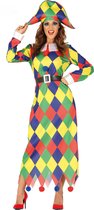 FIESTAS GUIRCA, S.L. - Veelkleurige geruite harlekijn outfit voor dames - L (40)