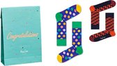 Happy Socks 2-Pack Gift Bag Congratulations, Maat 36/40