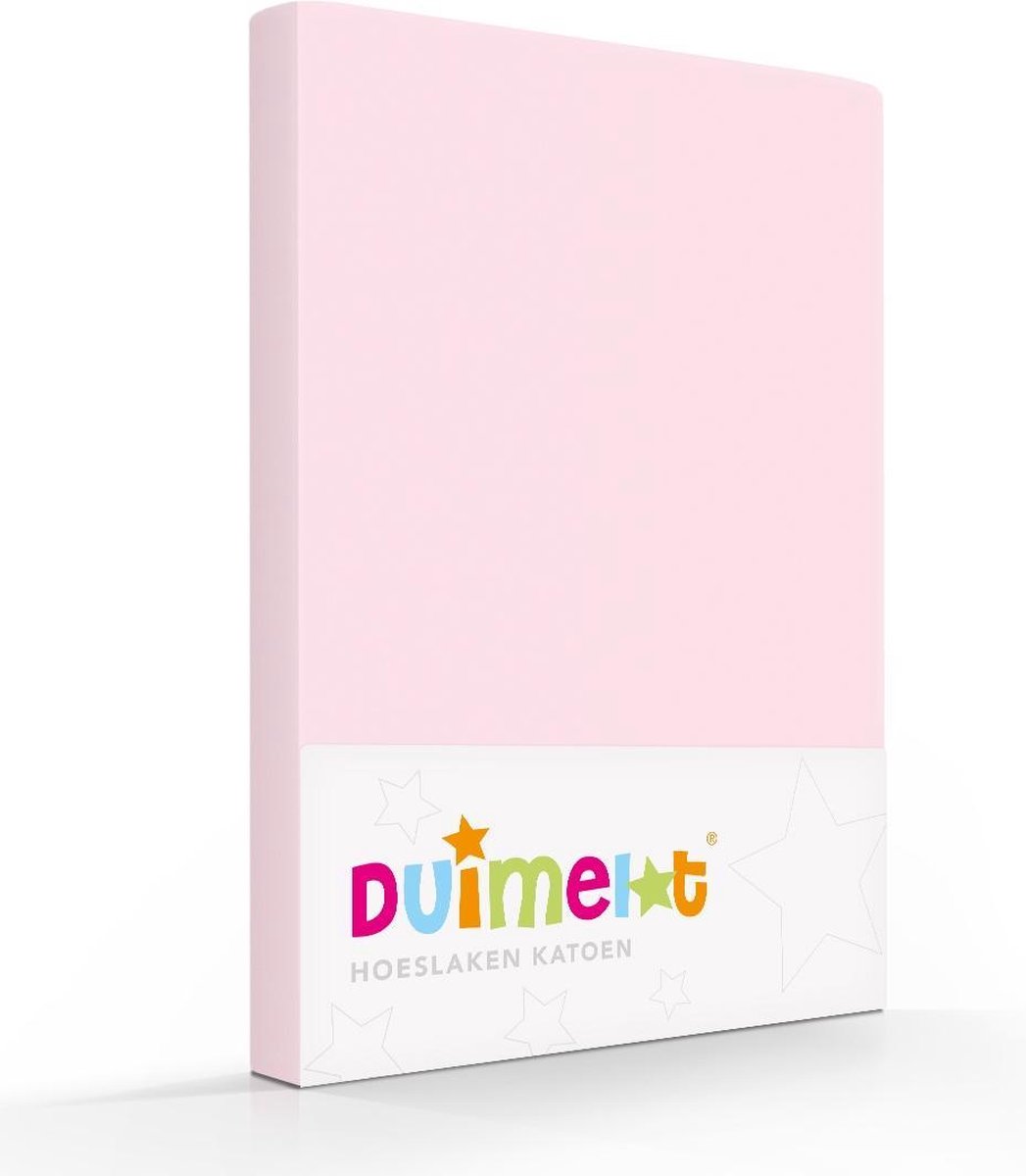 Romanette 100% Luxe Katoen Kinder Hoeslaken - Ledikant (60x120 cm) - Roze