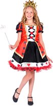 REDSUN - KARNIVAL COSTUMES - Hartenkoningin kostuum met opdruk voor meisjes - 104 (3-4 jaar)