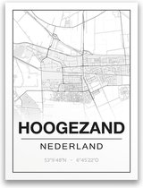 Poster/plattegrond HOOGEZAND - 30x40cm