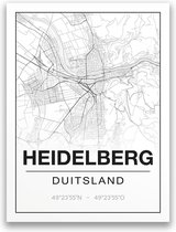 Poster/plattegrond HEIDELBERG - 30x40cm