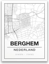 Poster/plattegrond BERGHEM - 30x40cm