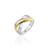 Jewels Inc. Ring - Tricolor Verguld Sterling Zilver - Maat 62