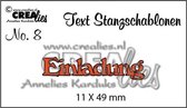 Crealies Snijmal Duitse tekst no.08 "Einladung"