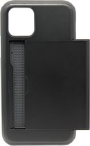ADEL Kunststof Back Cover Hardcase Hoesje Geschikt voor iPhone 11 Pro - Pasjeshouder Zwart