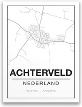 Poster/plattegrond ACHTERVELD - A4