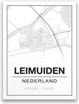 Poster/plattegrond LEIMUIDEN - A4