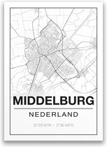 Poster/plattegrond MIDDELBURG - A4