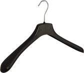 De Kledinghanger Gigant - 30 x Mantel / kostuumhanger kunststof zwart met schouderverbreding, 42 cm