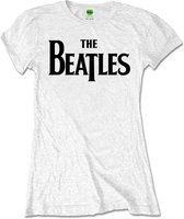 The Beatles Dames Tshirt -M- Drop T Logo Wit