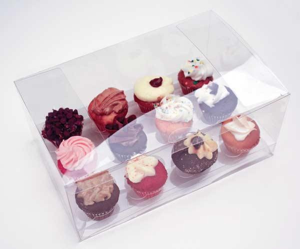 personeel globaal Gehoorzaam Cupcake Dozen voor 12 mini cupcakes of muffins 24.1x15.2x7.6cm (100 Stuks)  [CBS178] | bol.com