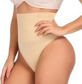 Ondergoed shapewear - High waist string beige