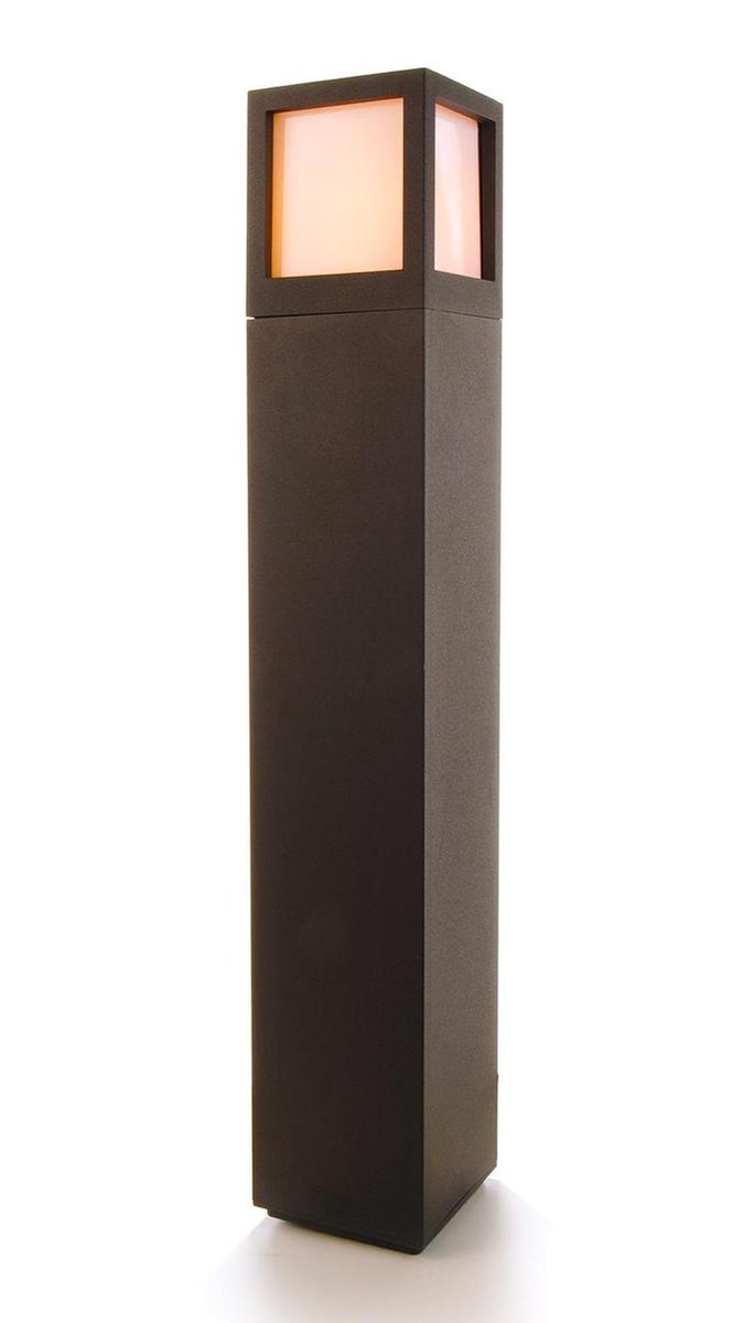 BAKAJI Designer Garden Light Diameter 30 cm Outdoor Lighting for Floor or Table Base E27 Max 25 W Colour White with Ground Stakes for Attachment to Ground (30 cm