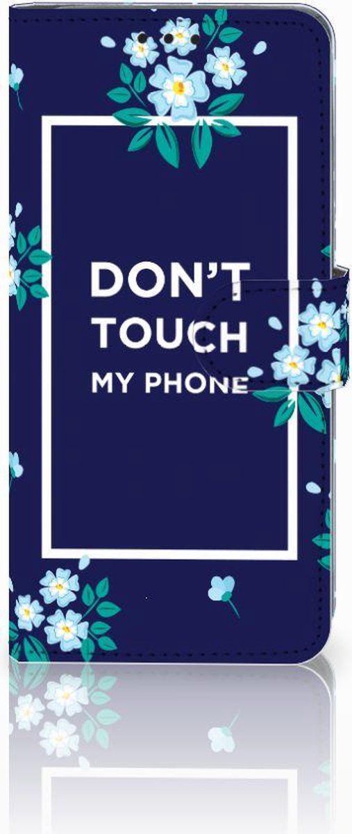 Huawei P30 Pro Portemonnee Hoesje Flowers Blue DTMP