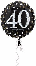 Helium Ballon 40 Jaar Zilver 43cm leeg