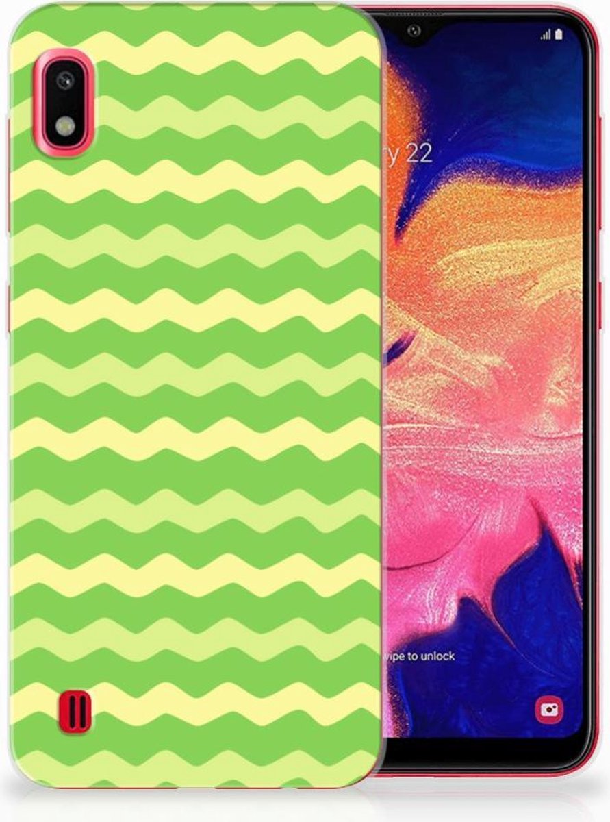 Samsung Galaxy A10 TPU bumper Waves Green