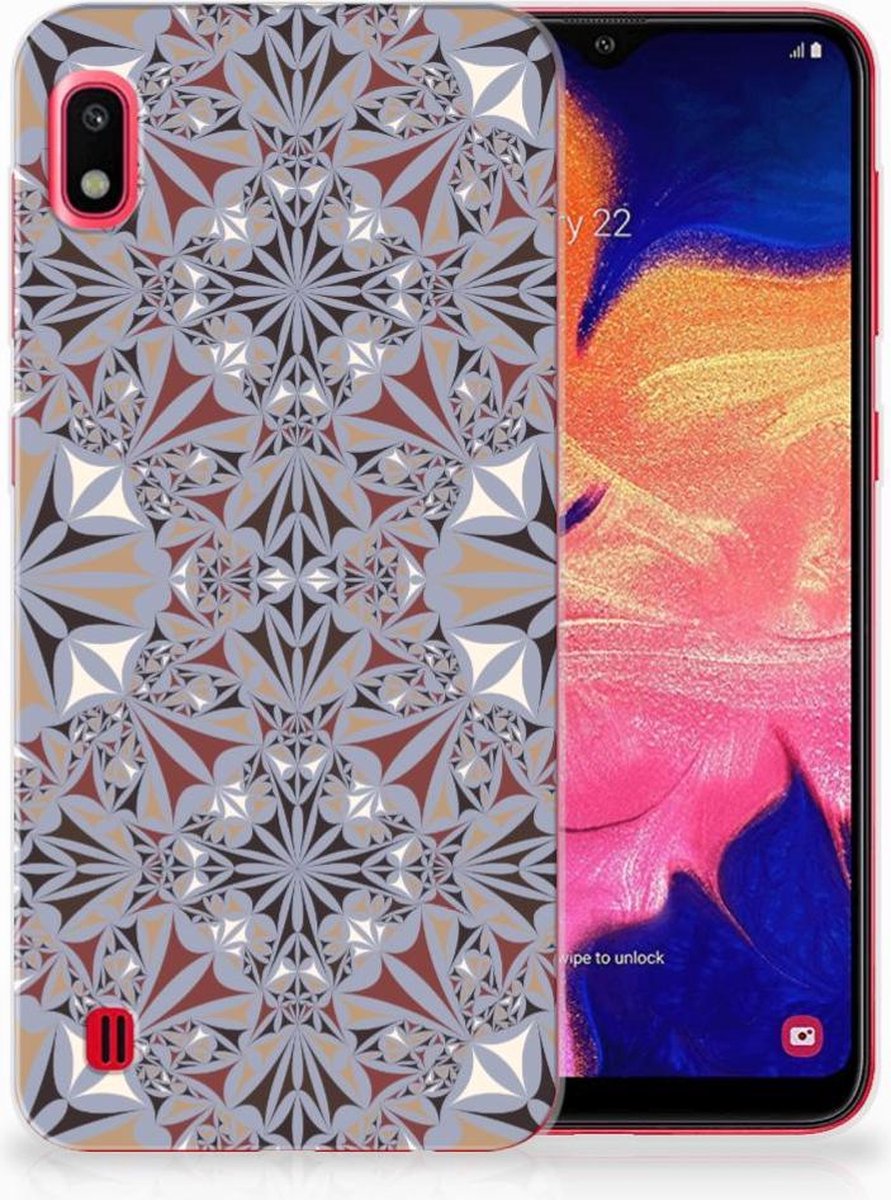 Samsung Galaxy A10 TPU Siliconen Hoesje Flower Tiles
