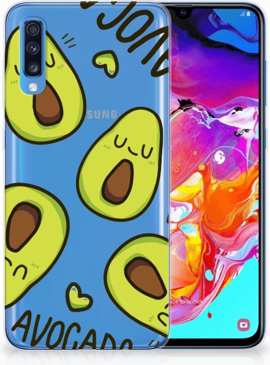 Samsung Galaxy A70 Telefoonhoesje met Naam Avocado Singing