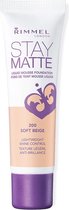 Rimmel Stay Matte Liquid Foundation - 200 Soft Beige - Foundation