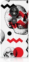 Motorola Moto E5 Play Standcase Hoesje Design Skull Red