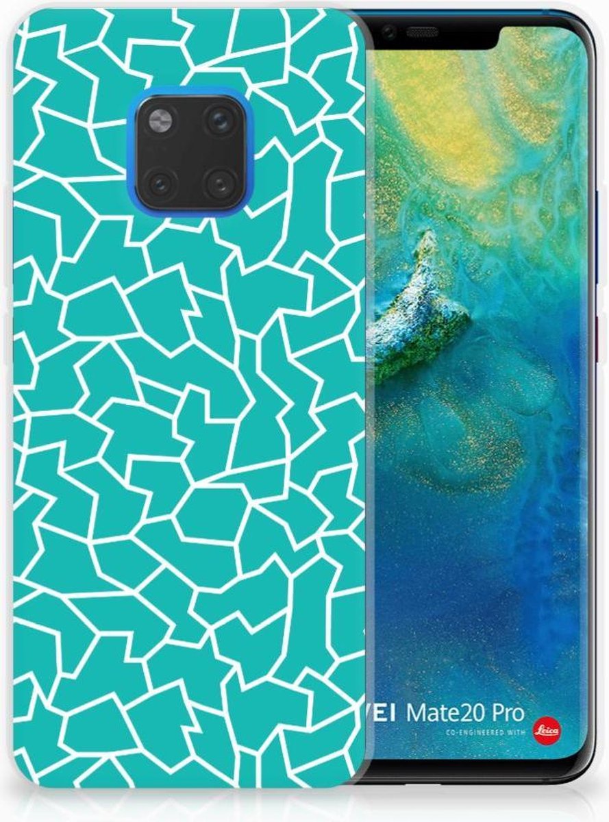 Huawei Mate 20 Pro Hoesje maken Cracks Blue