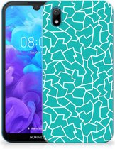 Coque Téléphone pour Huawei Y5 (2019) TPU Silicone Bumper Fissures Bleu