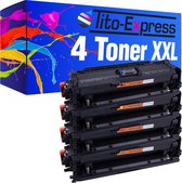 PlatinumSerie 4 x toner XXL alternatief voor HP CE260X CE261A, CE262A CE263A