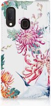 Geschikt voor Samsung Galaxy A20e Hoesje maken Bird Flowers