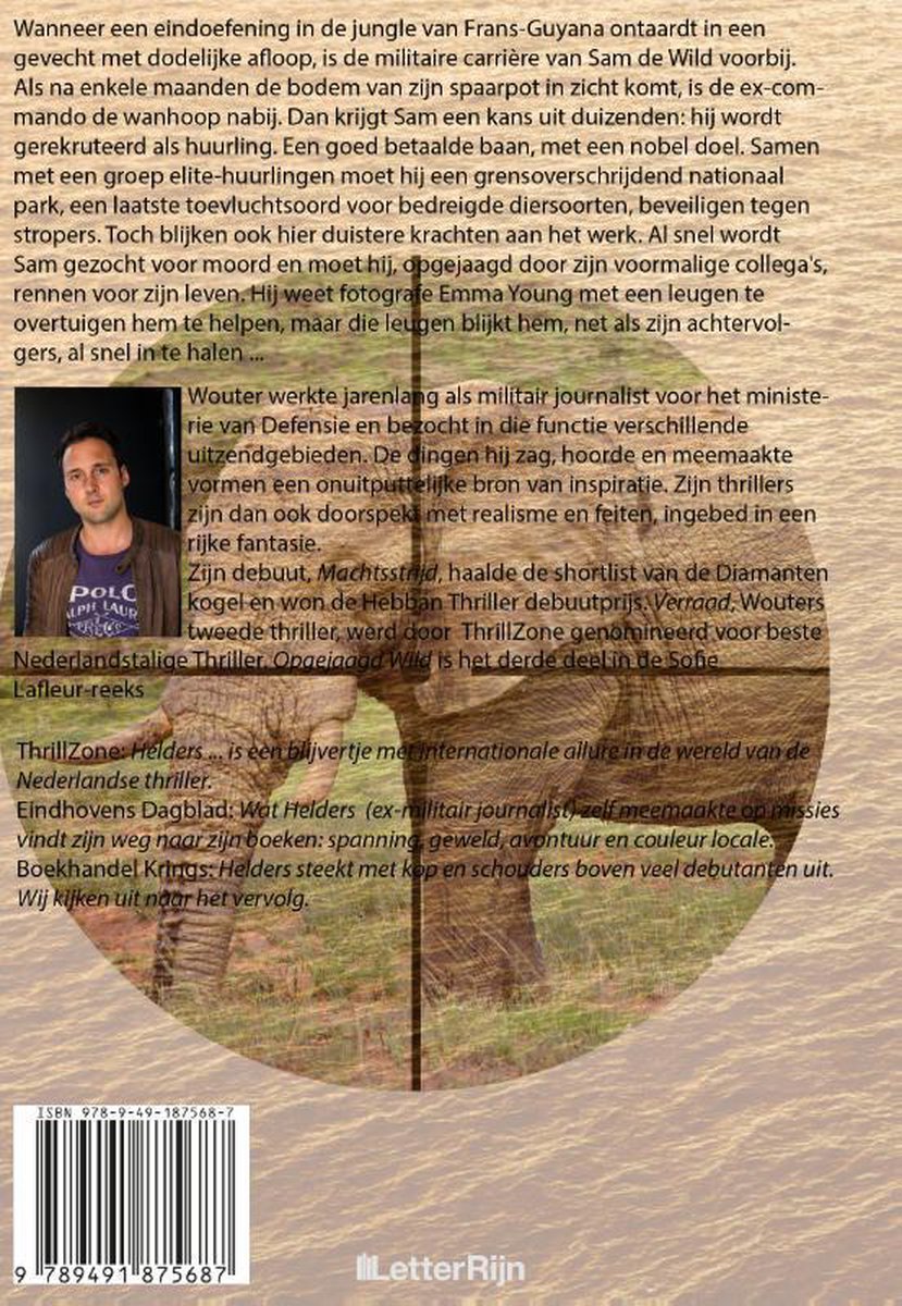 Opgejaagd Wild - back cover