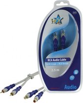 HQ Standaard 2x Rca Mannelijk - 2x Rca Vrouwelijk Kabel 2.50 M